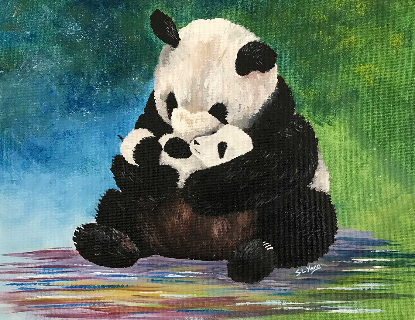 Panda Hug by S. L. Yang